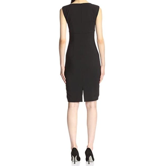 NWT Society NY Slash Neck Slit Tulip Cocktail LBD - Picture 2 of 2